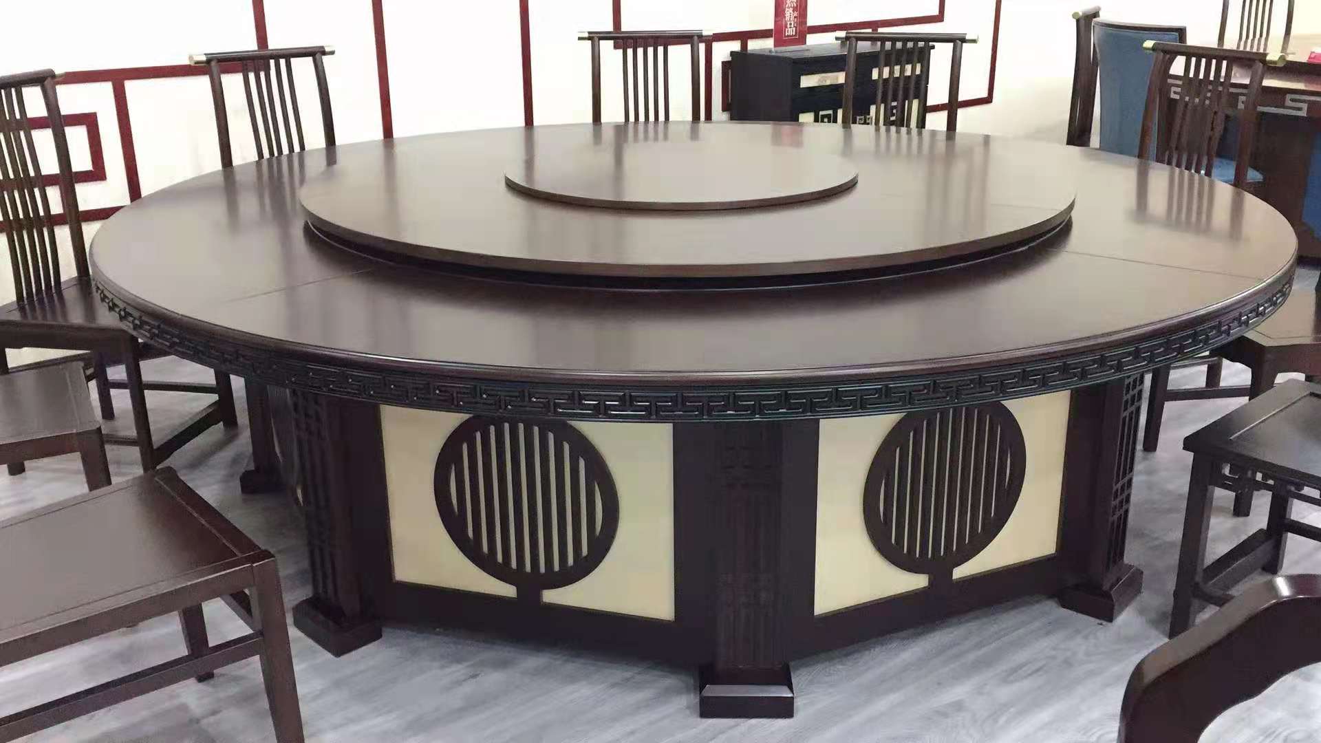 新中式電動(dòng)餐桌