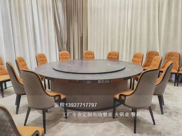 新中式電動(dòng)餐桌-電動(dòng)桌