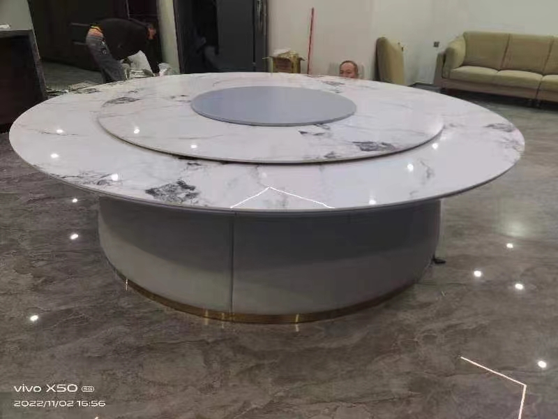 電動(dòng)餐桌-隱形電磁爐-巖板