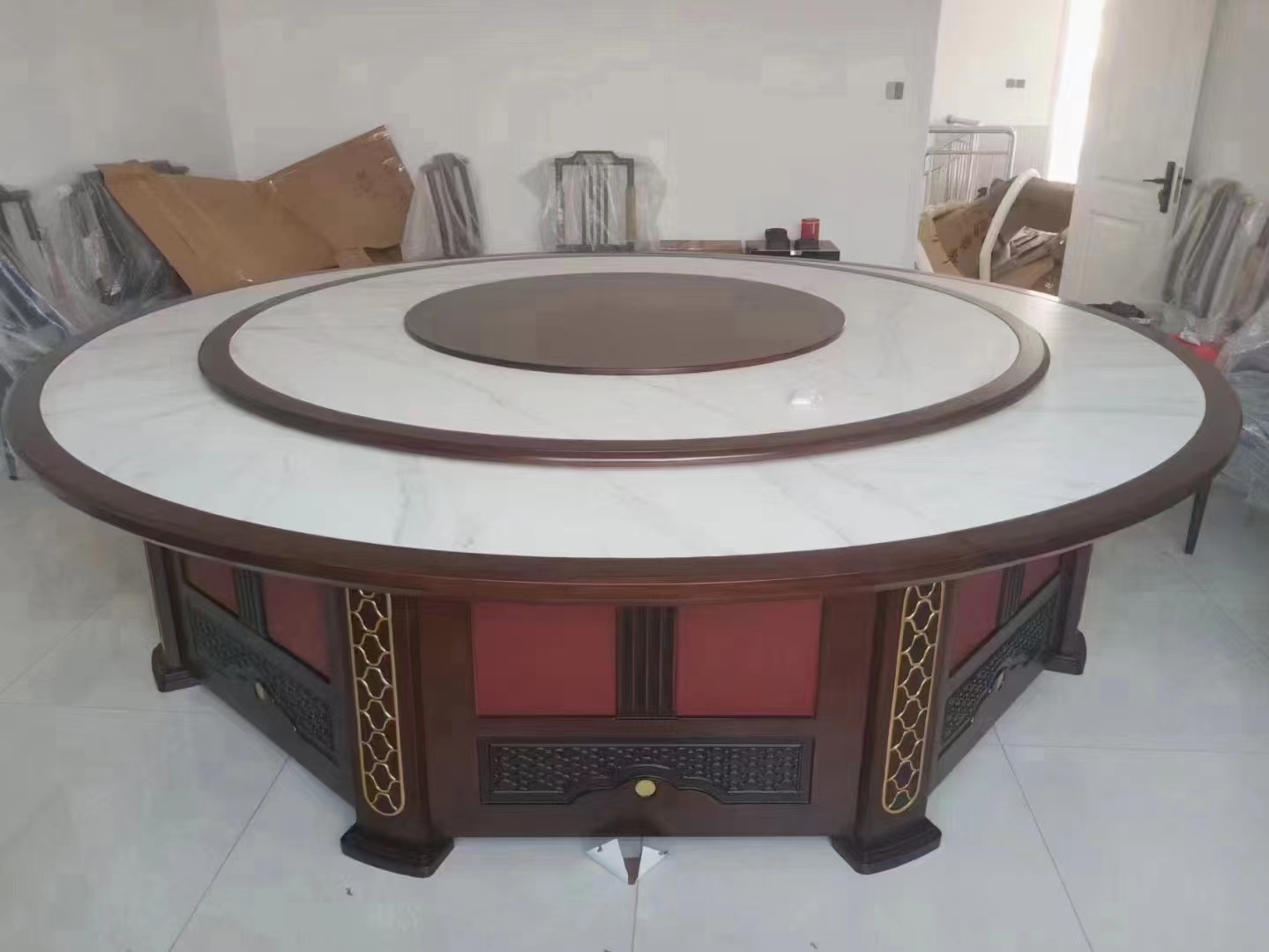 電動(dòng)餐桌-隱形電磁爐-巖板